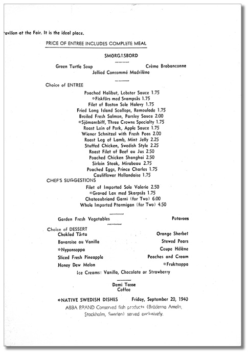Three Crowns Restaurant Menu