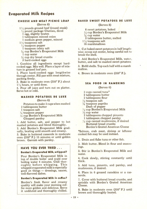 108 World's Fair Recipes from Borden's