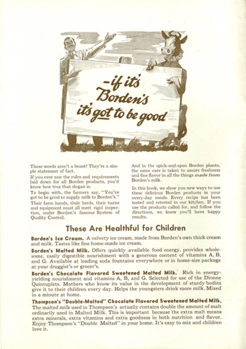 108 World's Fair Recipes from Borden's
