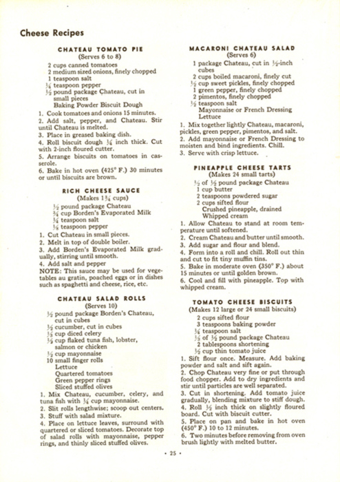 108 World's Fair Recipes from Borden's