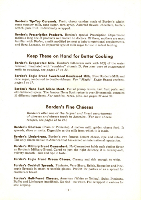 108 World's Fair Recipes from Borden's
