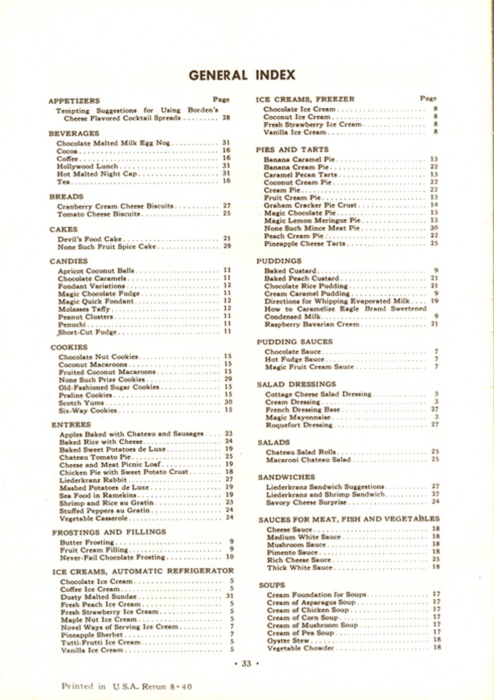 108 World's Fair Recipes from Borden's