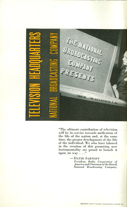 NBC Television - NBC Booklet