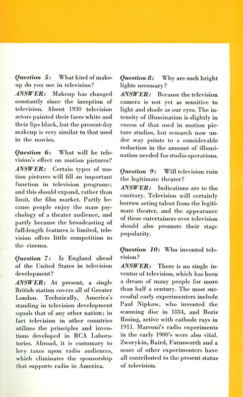 NBC Television - NBC Booklet