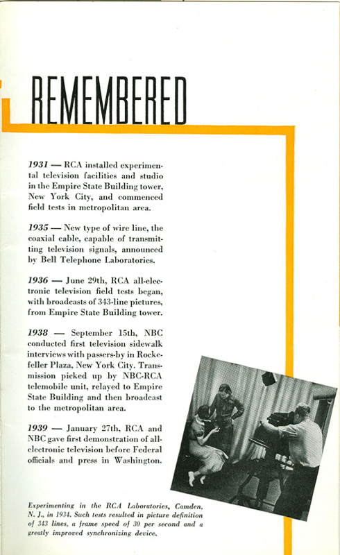 NBC Television - NBC Booklet