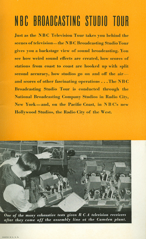 NBC Television - NBC Booklet