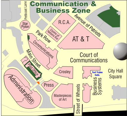 1939 New York World's Fair - Communication & Business Zone Map
