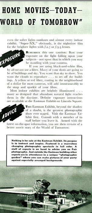 Cine-Kodak at the Fair Flyer 1939