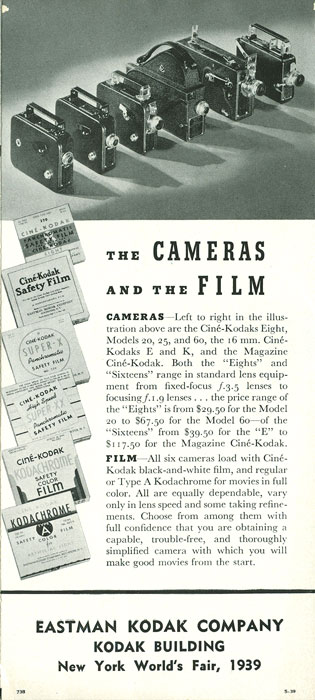 Cine-Kodak at the Fair Flyer 1939