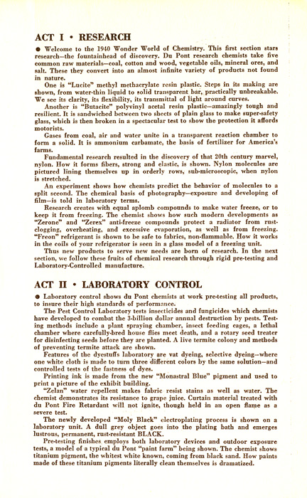 The 1940 Wonder of Chemistry