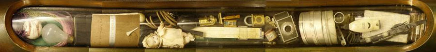 Picture of the replica time capsule in the Heinz Museum in Pittsburg PA.