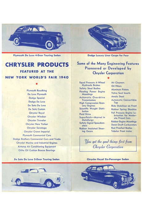 1940 Chrysler Motor Corporation Booklet