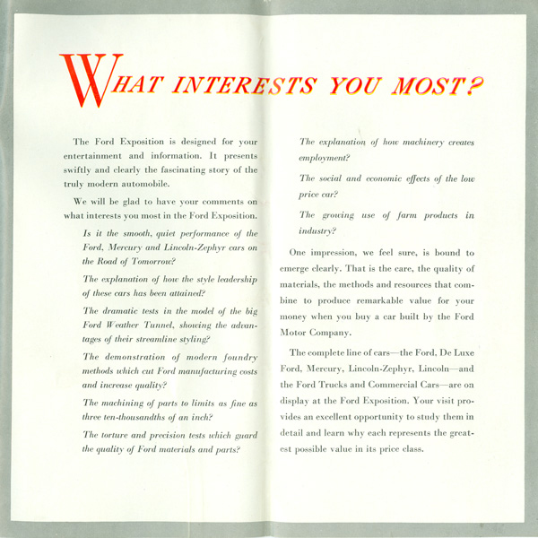Ford Exposition Booklet
