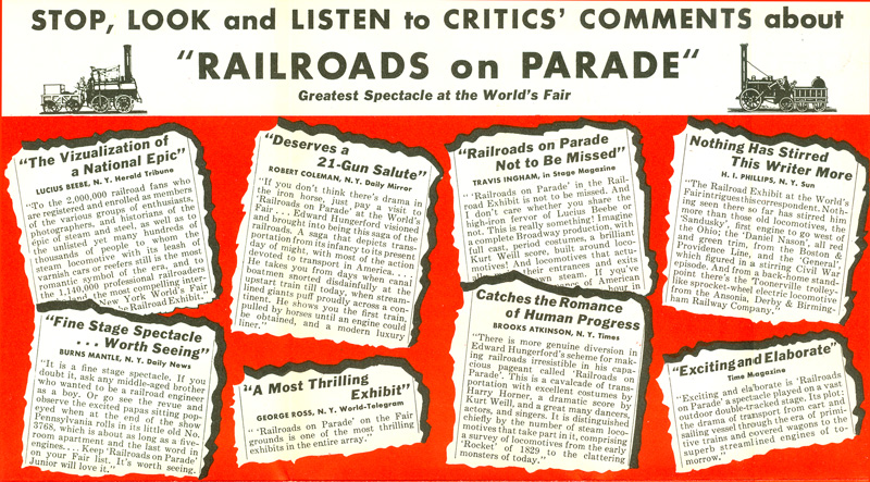 Railroads on Parade Flyer