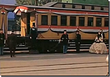 Lincoln prepares to ride the train 