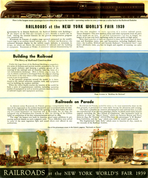 Railroads at the 1939 New York World's Fair